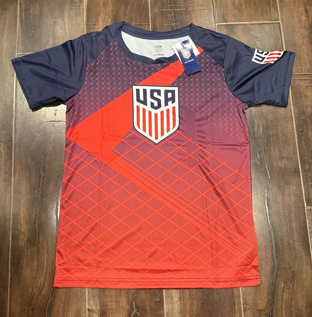 U.S. Soccer Boy's United States Soccer Federation Red/Navy Performance Top